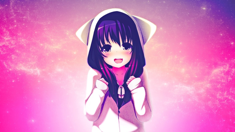 manga, blushing, Anima: Gate of Memories, anime girls, hoods, 1080P, anime, open mouth, original characters, pink