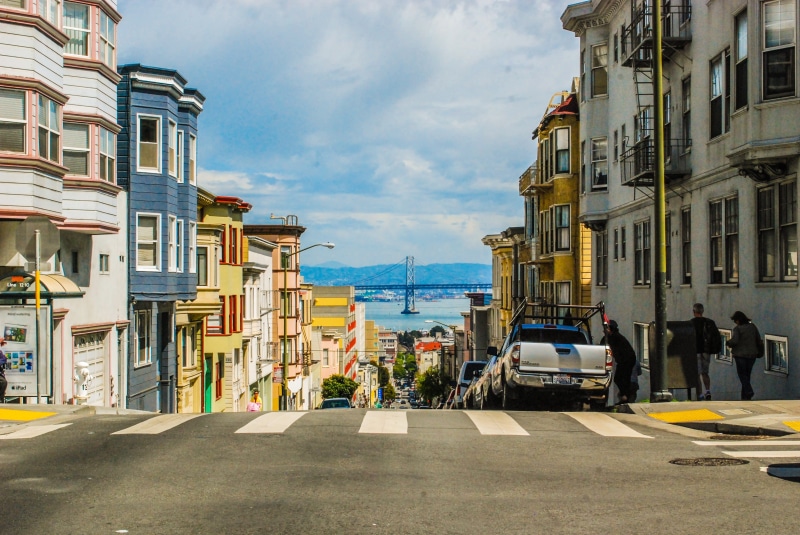 usa, transportation, incidental people, land vehicle, 2K, sky, mode of transportation, tourism, city life, san francisco, downtown, cityscape, nature