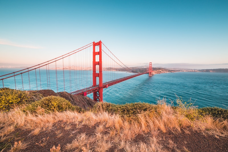 roads, sf, 4K, marin County, icon, coast, california, travel Destinations, famous Place, top, cloudless, bridge, pillar, architecture, gate, travel, highway
