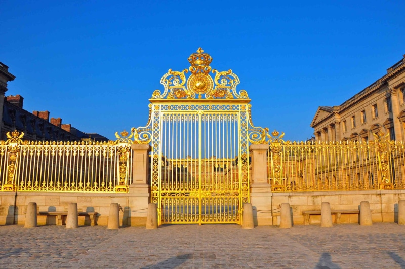 building, chateau, french, fence, versailles, 2K, france, palace