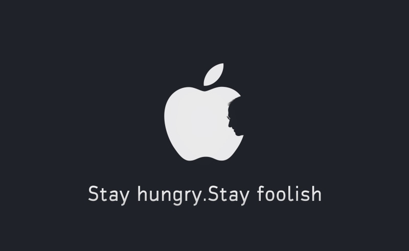 logo, black background, aplle hd, Mac, silhouette, creativity, 2K, dark, close-up, copy space, black color, memories steve jobs, apple, Computers, steve jobs and apple