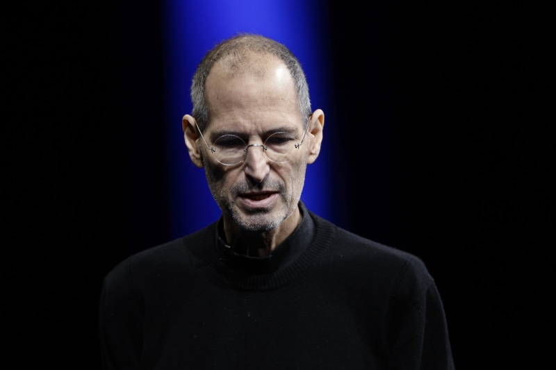 dark, shaved head, rip, mac, indoors, one person, casual clothing, close-up, iphone, looking at camera, steve, facial hair, adult, ipod, glasses, 4K, mature adult