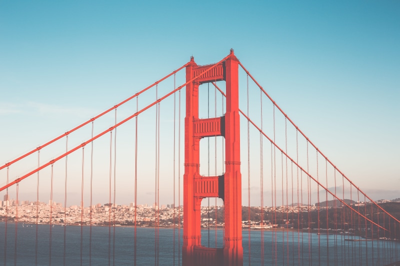 Pillar, skyscraper, suspension Bridge, water, sky, san Francisco County, travel destinations, bay, san Francisco Bay Area, vista point, steel, ggb, blue