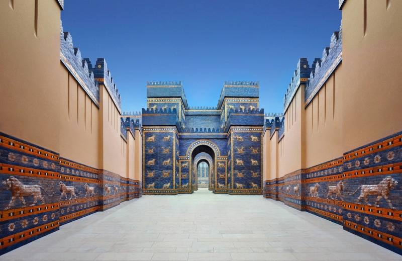 VI.to BC, architecture, Expensive, Gate of goddess Ishtar, Babylon, 1080P, photo-reconstruction