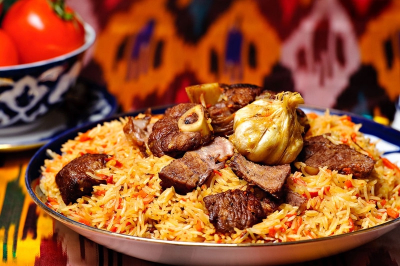 close-up, meat, indian food, crockery, dish, freshness, onion, carrot, pilaf, vegetable, tomatoes, pilau Rice, rice, cooking, heat - Temperature, cultures