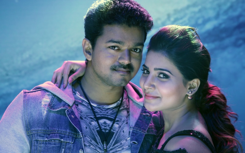 portrait, 2K, young couple, couple - relationship, looking at camera, Vijay, two people, Samantha, outdoors, leisure activity, hairstyle, water, real people