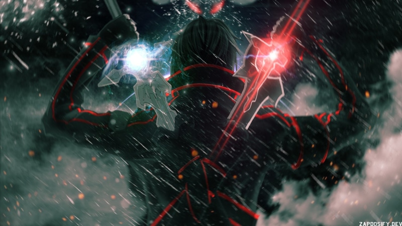 sword, 1080P, holding, digital, person, Sword Art Online, Kazuto Kirigaya
