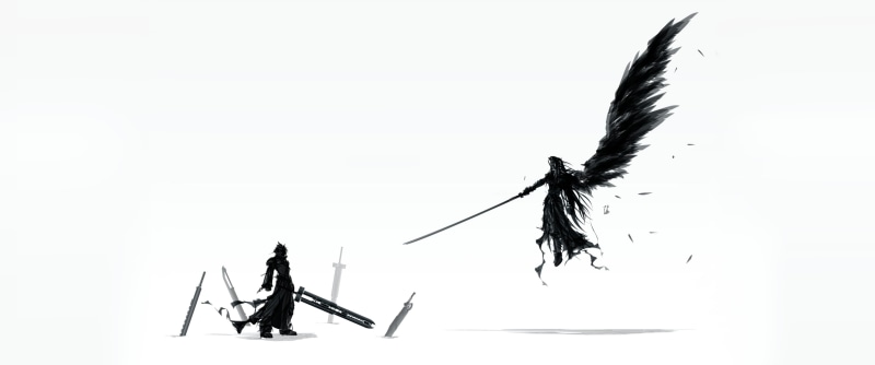 plant, feather, black color, Final Fantasy VII, Final Fantasy, studio shot, copy space, representation, Sephiroth, Final Fantasy VII: Advent Children