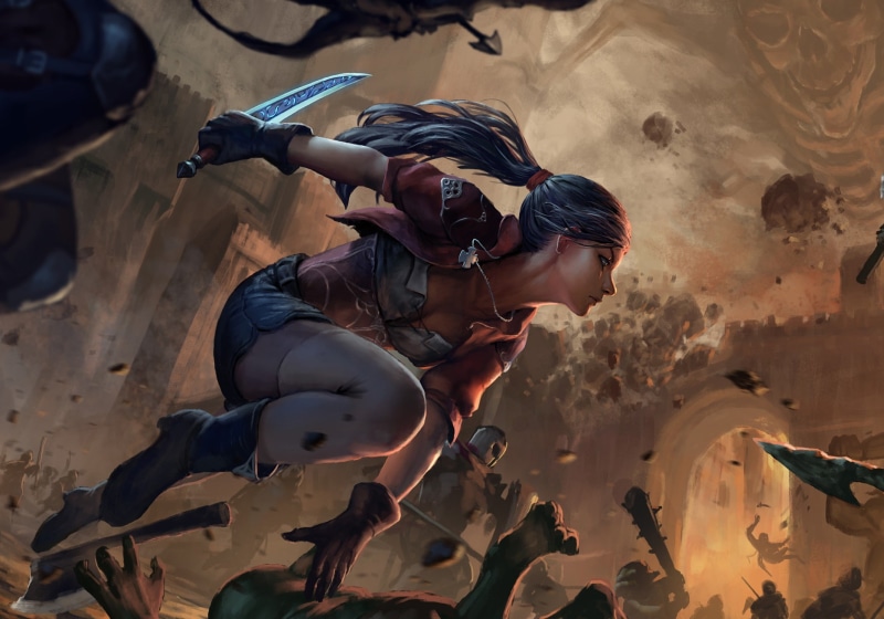 fantasy, 720P, art, warrior, girl, fantasy art