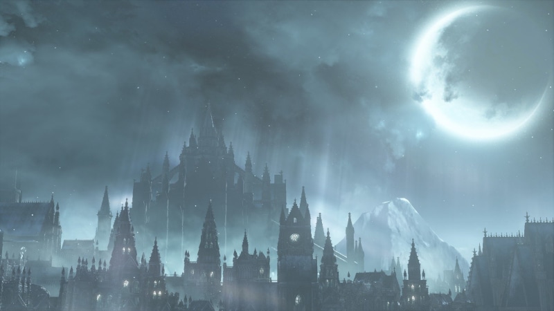 Night, Dark Souls, 1080P, Irithyll of the Boreal Valley, Dark Souls III, City, Moon, Video Game