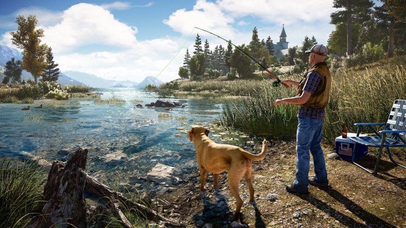 Fisherman, Far Cry, Far Cry 5, 1080P, Dog