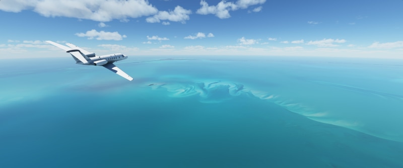 5K, planes, Cessna Citation CJ4, ultrawide, flight simulator