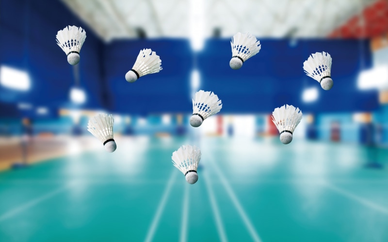 background, sports, ., weightlessness, shuttlecock, lot, blur, shuttlecocks, court, gym, bokeh, good idea, 2K, badminton, white, instant flight
