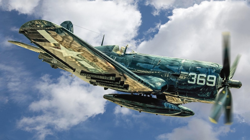 sky, 4K, airplane, aviation, airline, air force, flight, military aircraft, vought f4u corsair, f4u corsair, wwii, propeller, aircraft