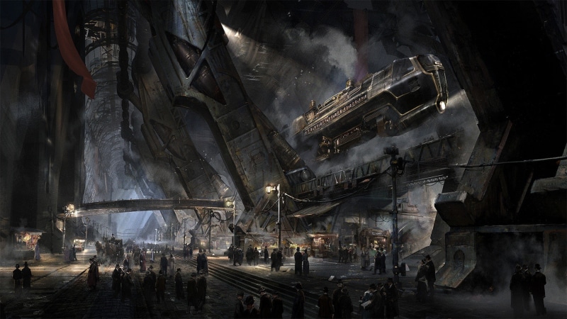 fantasy art, DeviantArt, 1080P, Victorian, airships, steampunk