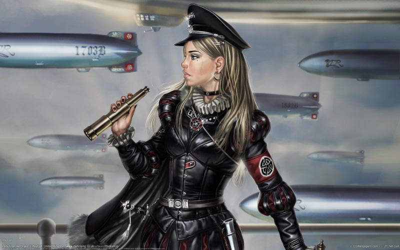 form, spyglass, cap, the airship, 1080P