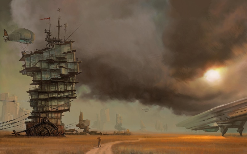 airships, no people, industry, pollution, architecture, environmental issues, travel destinations, sky, cloud - Sky, building, power, factory, application