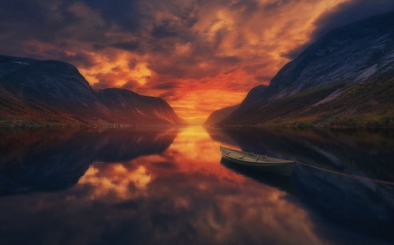 body, water, no people, clouds, environment, boat, summer, nature, reflection, non-urban scene, tranquil scene, mountain, scenics - nature, beauty in nature