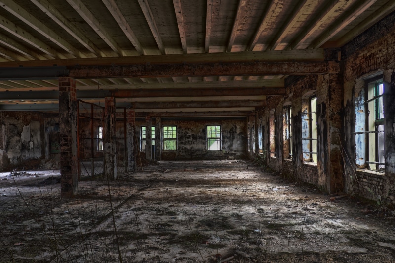 abandoned, no people, industry, break up, hdr, 4K, ailing, wood - material, brick, empty, destruction, gloomy, damaged, building, dilapidated, roof beam