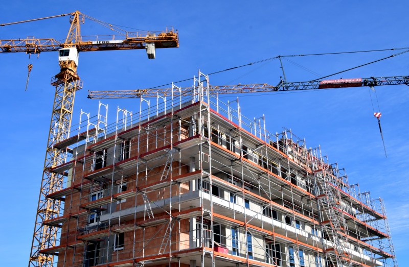 skyscraper, urban Scene, machinery, steel, building - Activity, Build, Construction, apartment, house construction, shell, equipment, day, roof Beam, structure