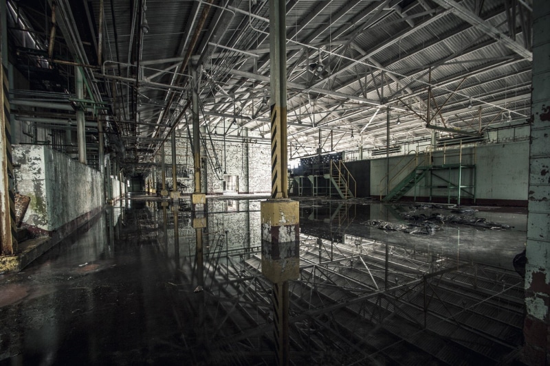 abandoned, no people, run-down, factory, deterioration, metal, architecture, obsolete, decline, built structure, building, ceiling, ruined, bad condition