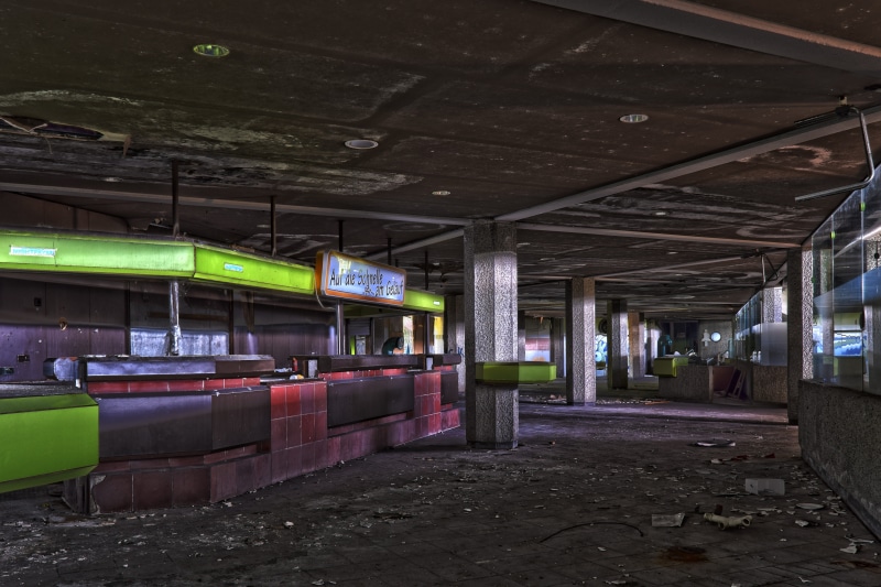 day, absence, ailing, parking garage, old, bar, 5K, parking lot, empty, destruction, restaurant, past, transient, lapsed, built structure, lost places