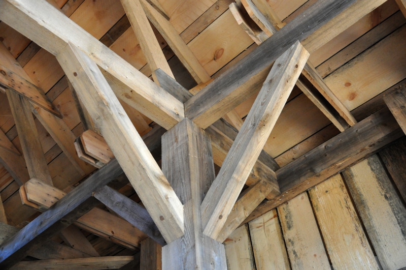 structure, carpentry, timber, background, architecture, brown, home, post, dwelling, material, log, build, pole, built structure, indoors, blue, board