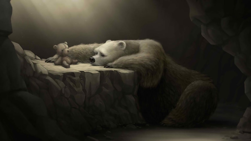 relaxation, animal themes, 1080P, polar bears, mammal, bear, animal wildlife, animals, young animal, no people, cat, two animals, animal, feline, fantasy art