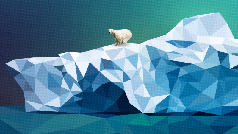 berg, mammal, white, artwork, shape, high angle view, top, architecture, bear, three dimensional, ice, illustration, 1080P, domestic animals, creativity