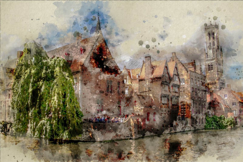 masonry, channel, damaged, century, old, unesco world heritage, the venice of the north, canal, pollution, bridge, brugge, construction art, cultural monument