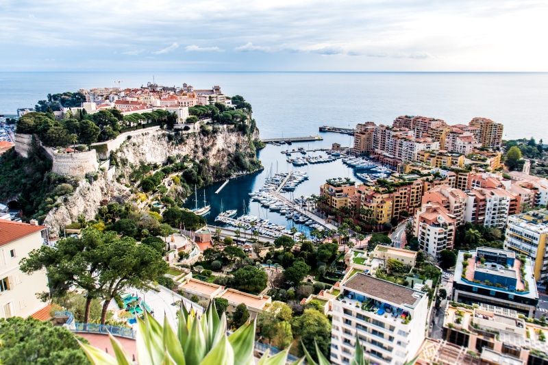 travel destinations, monaco, built structure, tower, nature, view, horizon over water, building exterior, castle, sea, marina, coast, cityscape, building
