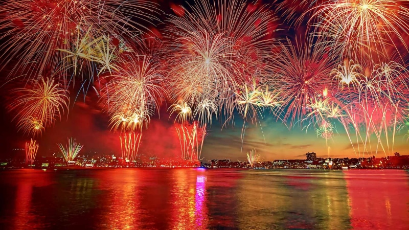 black, explode, backgrounds, new, night, graphic, design, reflection, multi colored, display, christmas, nature, 1080P, light, event, firework - man made object