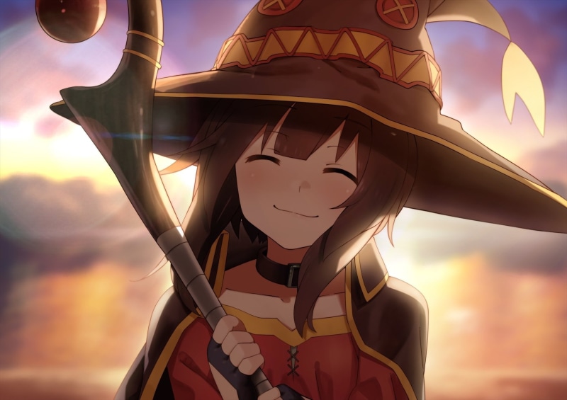 sky, close-up, art and craft, creativity, sunset, no people, clothing, outdoors, 1080P, nature, security, KonoSuba – God’s blessing on this wonderful world!!