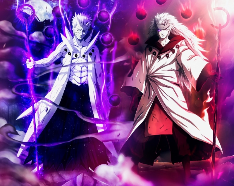 uchiha madara, Anime, uchiha obito, naruto, 1080P, staff
