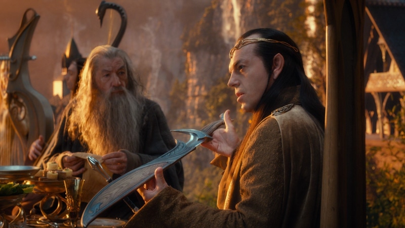 hobbit, hugo, swords, ian, 1080P, movies, gandalf, elrond, rivendell, mckellen, weaving