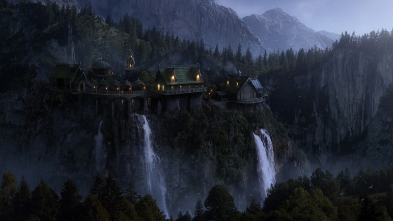 1080P, landscape the lord of the rings rivendell the hobbit fantasy art