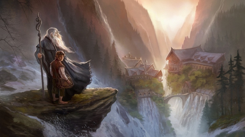 The Lord Of The Rings, Rivendell, nature, sculpture, scenics - nature, mountain, environment, spirituality, Imladris, travel destinations, outdoors, fantasy
