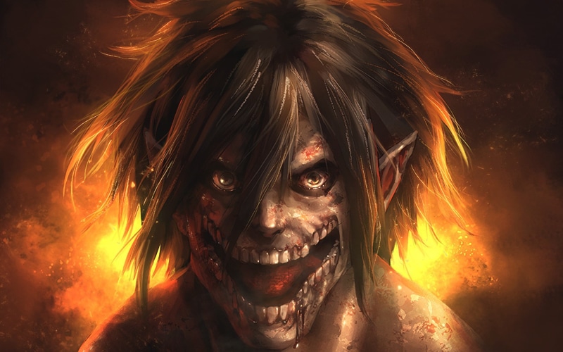 shounen, asiatic, Attack On Titan, anime, Eren Yeager, monster, Shingeki no Kyojin, giant, japanese, colossus, 1080P, blood, asian, manga, coloossal