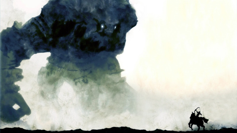 nature, unrecognizable person, mammal, day, outdoors, 1080P, illustration, two people, smoke - physical structure, beauty in nature, water, people, Shadow of the Colossus