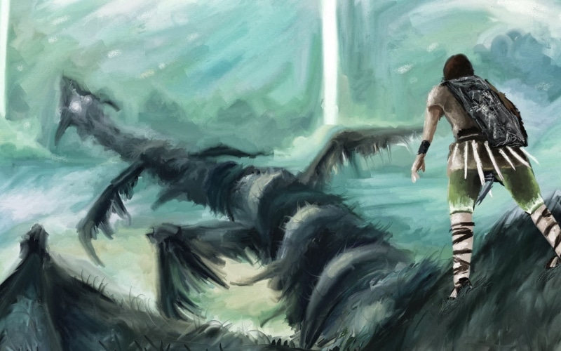full length, sport, women, turquoise colored, 720P, rear view, clothing, one person, Shadow of the Colossus, underwater, swimming pool, nature, video games