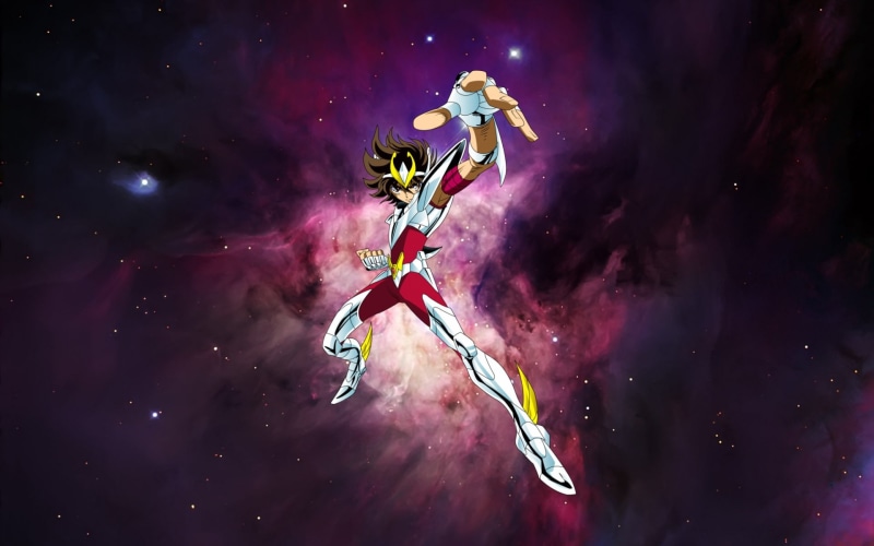 outdoors, adult, sport, Anime, full length, Saint Seiya, multi colored, sports clothing, motion, young adult, sportsman, clothing, rope, mid-air, activity