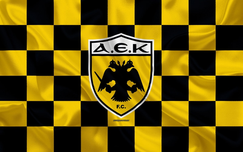 Emblem, AEK Athens F.C., Soccer, 4K, Logo