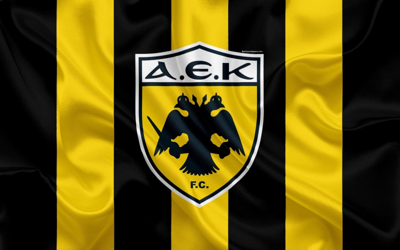 Emblem, 4K, Soccer, Logo, AEK Athens F.C.