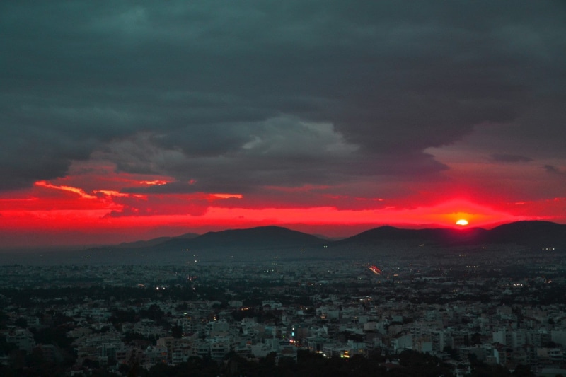 720P, sunset, Athens, cityscape, Greece
