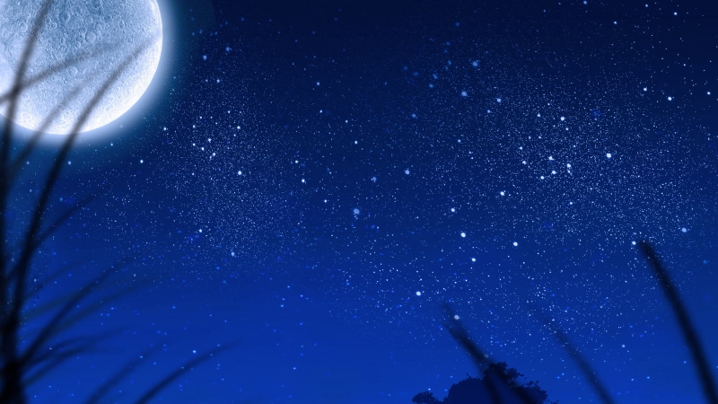 2K, artwork, digital art, Moon, night, starscape, stars