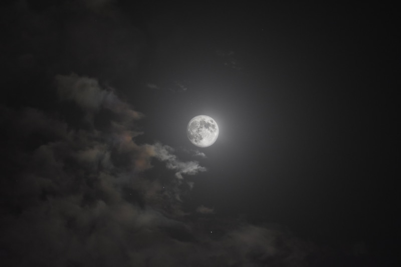 5K, moon rays, starscape, night