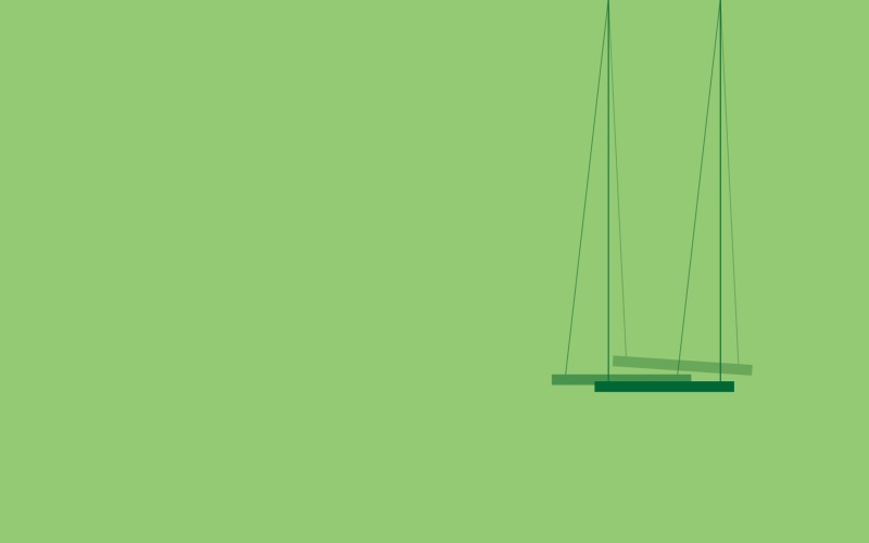 green background, swing, wall - building feature, built structure, illustration, no people, single object, minimalism, studio shot, indoors, metal, 2K