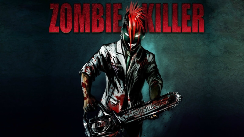 arts culture and entertainment, adult, blood, text, Dead Rising 3, musical instrument, chainsaws, casual clothing, Klayton, indoors, non-western script