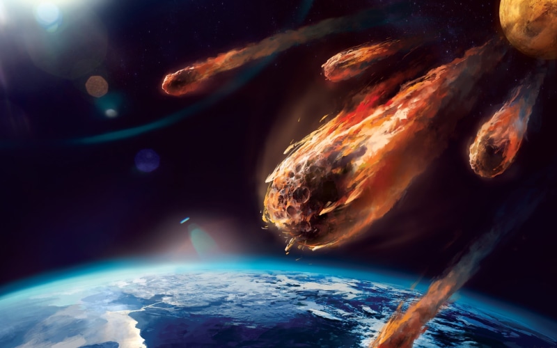 star - space, sky, night, meteorites, 3D, beauty in nature, no people, digital composite, technology, orbiting, water, 2K, marine, painting, solar system