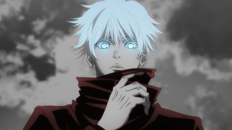 1080P, Jujutsukaisen, Satoru Gojo, anime boys, eyes, Gojo Satoru, white hair